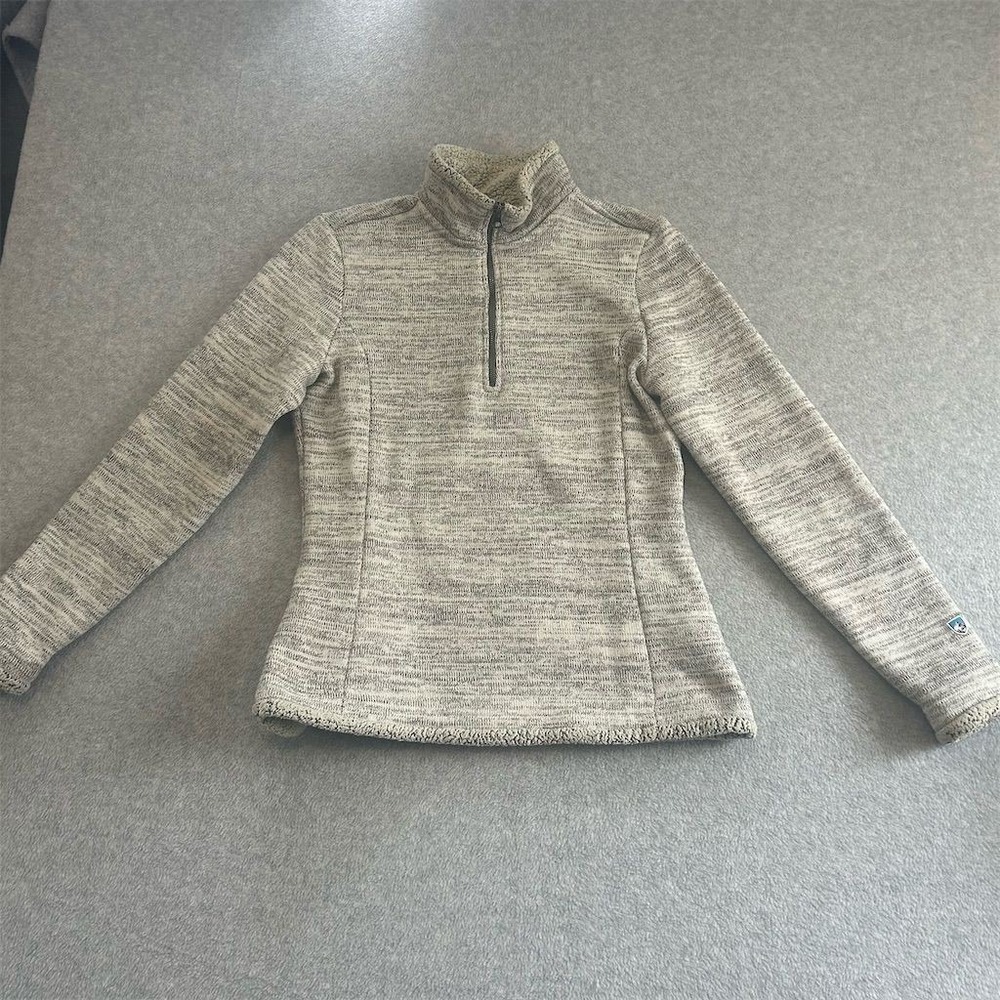 KUHL Alaska 1/4 Zip Pullover Sweater Women's Gray Size M Long Sleeve